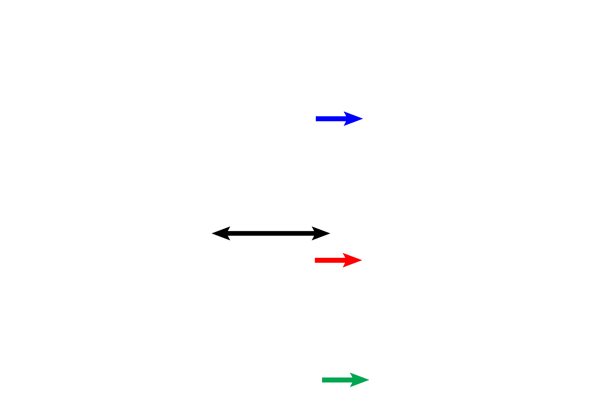 Middle panel > <p>The epithelial lining of the middle ear gradually increases in height as it approaches the opening of the Eustachian tube. Squamous (green arrow), cuboidal (red arrow), and columnar cells (blue arrow) are indicated. Temporal bone is indicated by the black arrow.</p>
